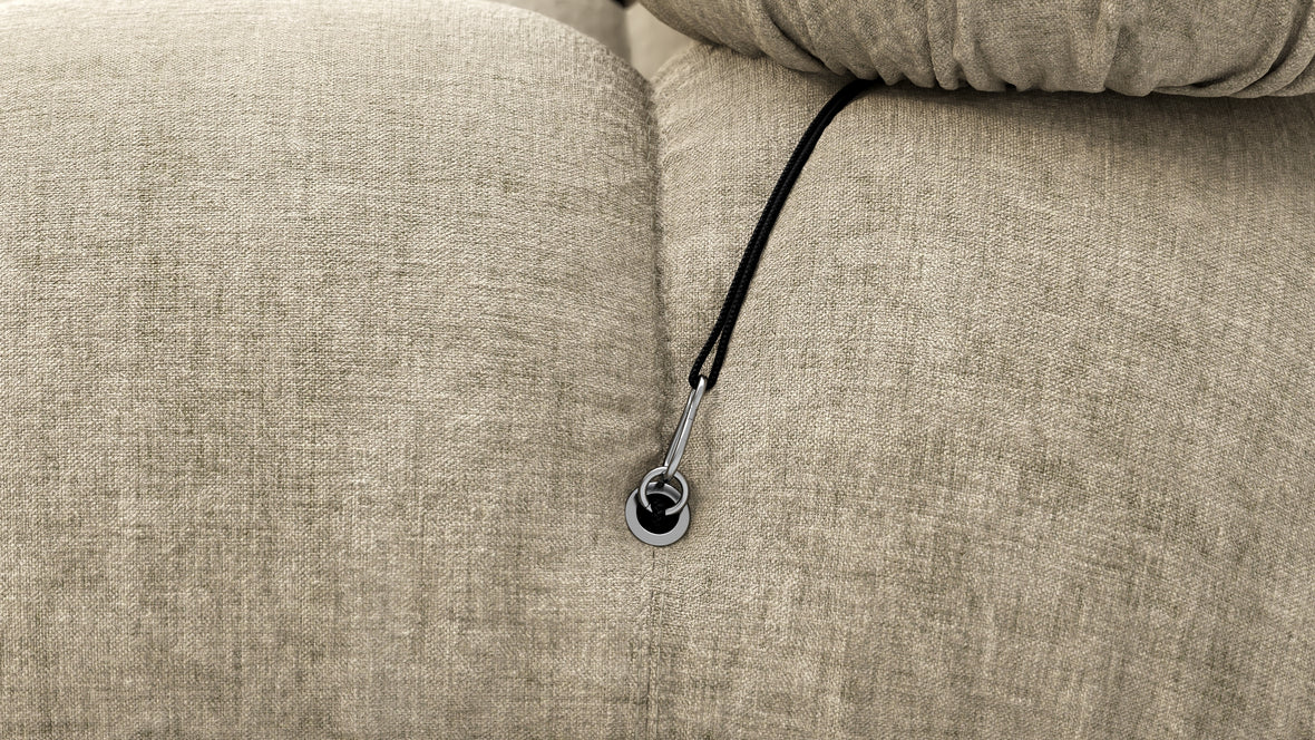 Bellini Sectional - Mario Bellini Sectional, Right Corner, Beige Gray Chenille