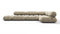 Bellini Sectional - Mario Bellini Sectional, Right Corner, Beige Gray Chenille