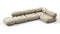 Bellini Sectional - Mario Bellini Sectional, Right Corner, Beige Gray Chenille