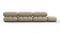 Bellini Sectional - Mario Bellini Sectional, Right Corner, Beige Gray Chenille