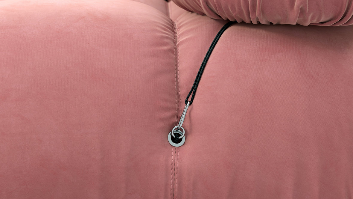Bellini Sectional - Mario Bellini Sectional, Right Corner, Blush Pink Velvet