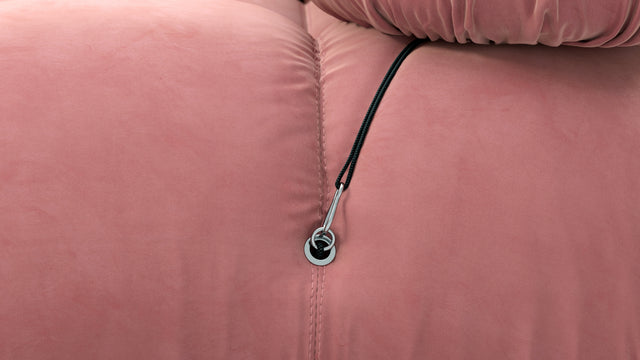 Bellini Sectional - Mario Bellini Sectional, Right Corner, Blush Pink Velvet