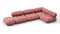 Bellini Sectional - Mario Bellini Sectional, Right Corner, Blush Pink Velvet