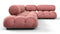 Bellini Sectional - Mario Bellini Sectional, Right Corner, Blush Pink Velvet