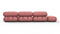 Bellini Sectional - Mario Bellini Sectional, Right Corner, Blush Pink Velvet
