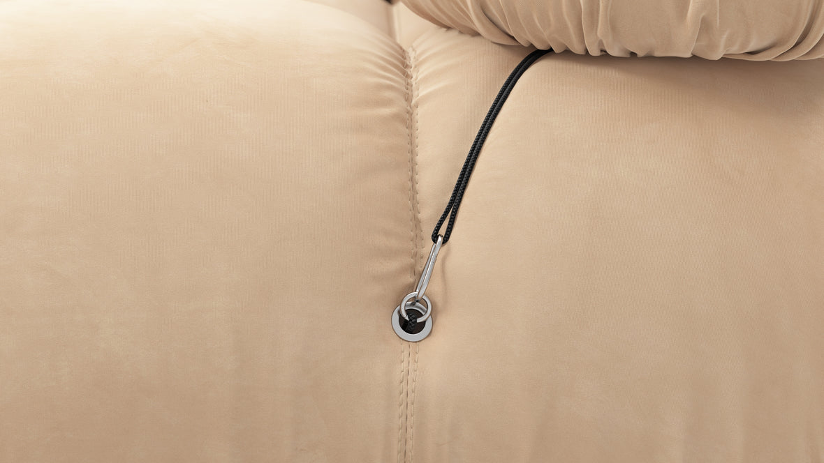 Bellini Sectional - Mario Bellini Sectional, Right Corner, Ecru Velvet