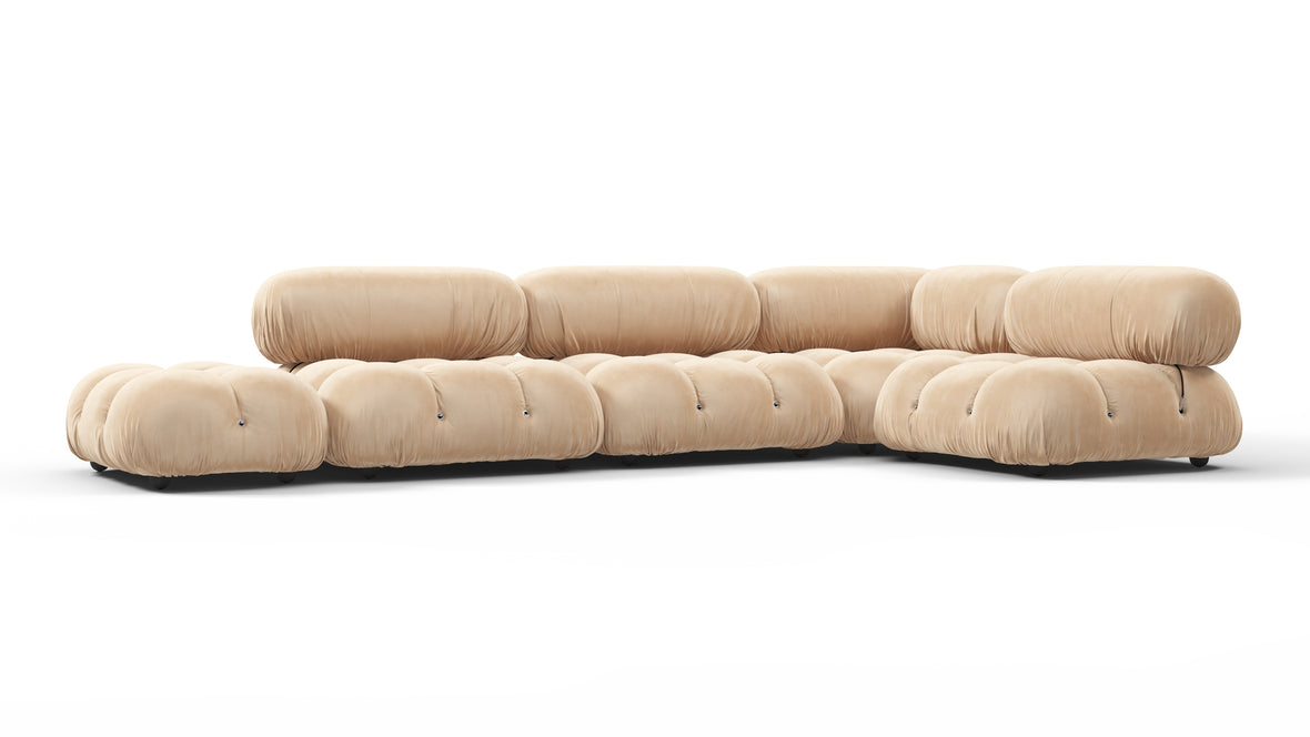 Bellini Sectional - Mario Bellini Sectional, Right Corner, Ecru Velvet