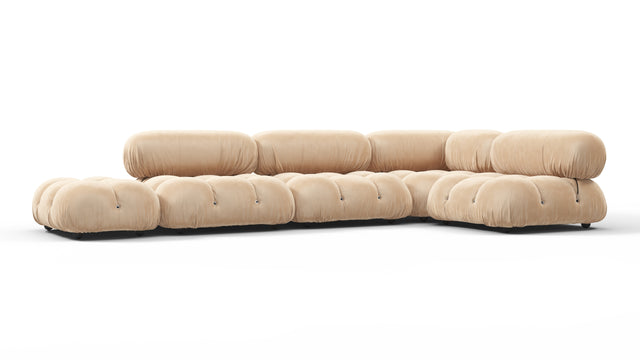 Bellini Sectional - Mario Bellini Sectional, Right Corner, Ecru Velvet