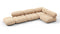 Bellini Sectional - Mario Bellini Sectional, Right Corner, Ecru Velvet