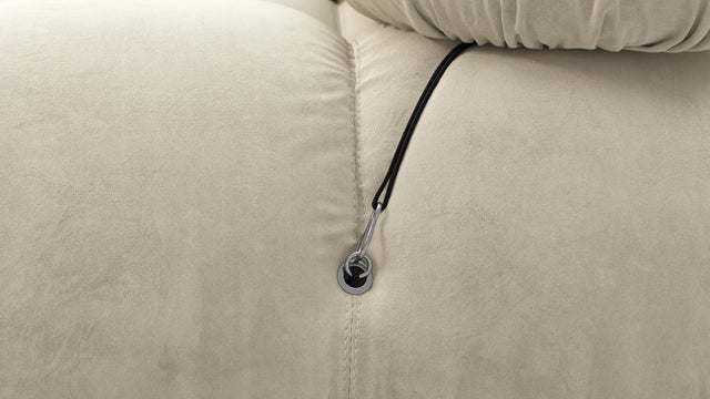 Bellini Sectional - Mario Bellini Sectional, Right Corner, Eggshell Vegan Suede