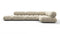 Bellini Sectional - Mario Bellini Sectional, Right Corner, Eggshell Vegan Suede
