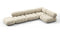 Bellini Sectional - Mario Bellini Sectional, Right Corner, Eggshell Vegan Suede
