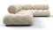 Bellini Sectional - Mario Bellini Sectional, Right Corner, Eggshell Vegan Suede