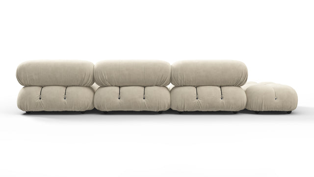 Bellini Sectional - Mario Bellini Sectional, Right Corner, Eggshell Vegan Suede