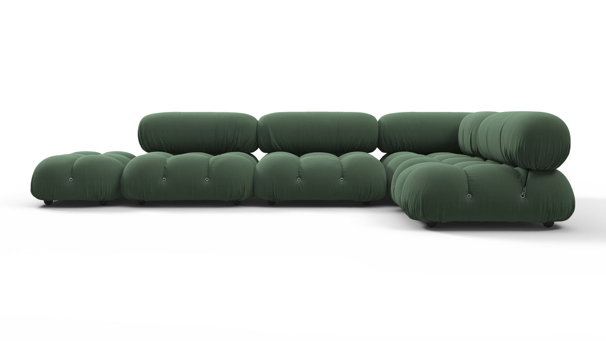 Bellini Sectional - Mario Bellini Sectional, Right Corner, Evergreen Brushed Weave