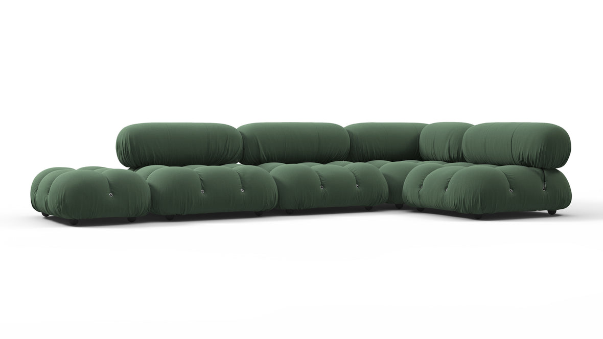 Bellini Sectional - Mario Bellini Sectional, Right Corner, Evergreen Brushed Weave