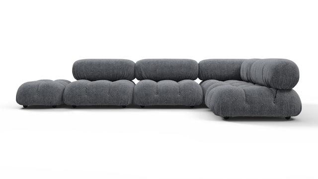 Bellini Sectional - Mario Bellini Sectional, Right Corner, Gray Boucle
