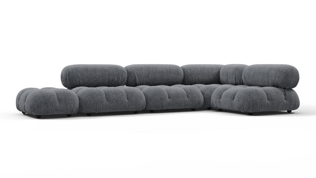 Bellini Sectional - Mario Bellini Sectional, Right Corner, Gray Boucle