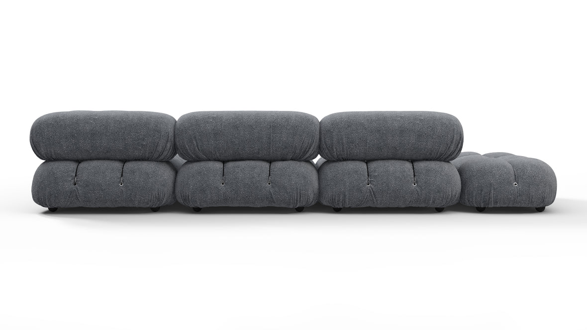 Bellini Sectional - Mario Bellini Sectional, Right Corner, Gray Boucle