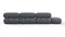 Bellini Sectional - Mario Bellini Sectional, Right Corner, Gray Boucle