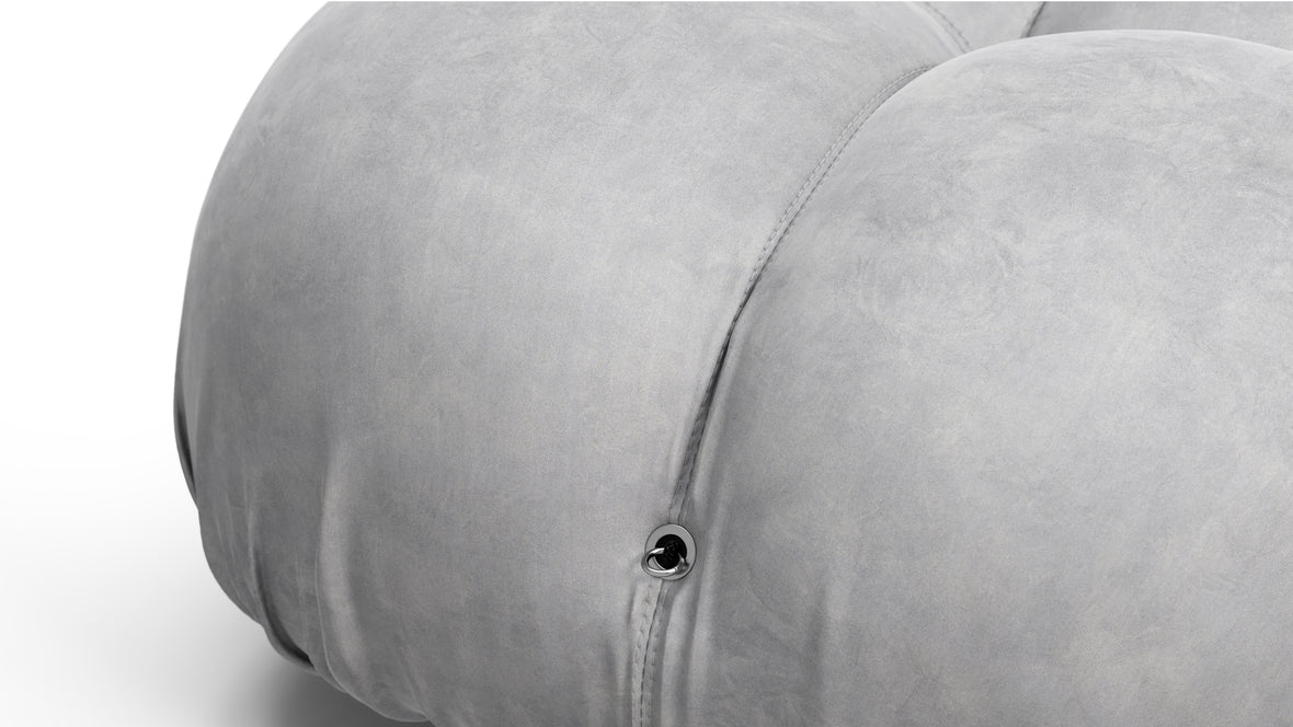 Bellini Sectional - Mario Bellini Sectional, Right Corner, Light Gray Velvet