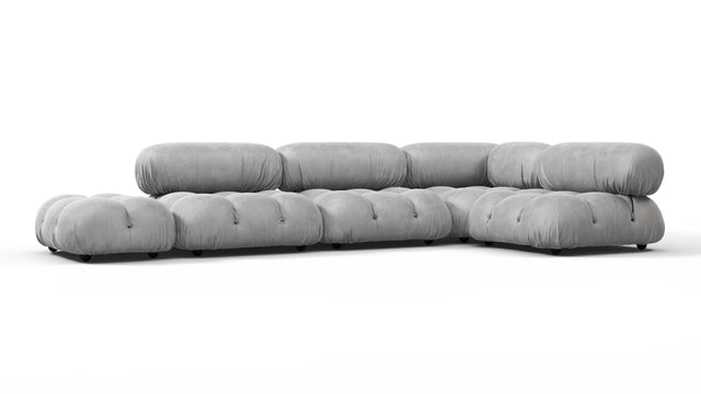 Bellini Sectional - Mario Bellini Sectional, Right Corner, Light Gray Velvet