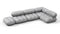 Bellini Sectional - Mario Bellini Sectional, Right Corner, Light Gray Velvet