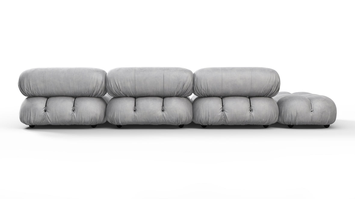 Bellini Sectional - Mario Bellini Sectional, Right Corner, Light Gray Velvet