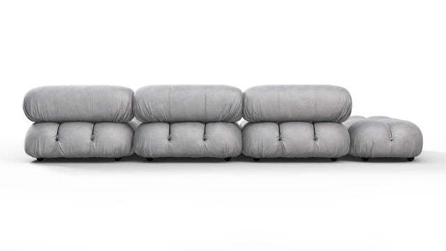 Bellini Sectional - Mario Bellini Sectional, Right Corner, Light Gray Velvet