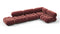 Bellini Sectional - Mario Bellini Sectional, Right Corner, Maroon Velvet