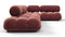 Bellini Sectional - Mario Bellini Sectional, Right Corner, Maroon Velvet