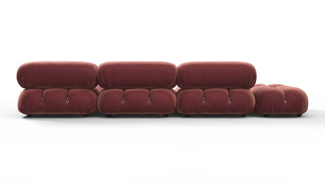 Bellini Sectional - Mario Bellini Sectional, Right Corner, Maroon Velvet