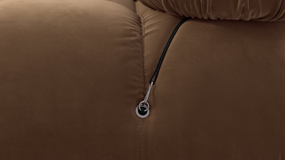 Bellini Sectional - Mario Bellini Sectional, Right Corner, Mocha Velvet