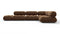 Bellini Sectional - Mario Bellini Sectional, Right Corner, Mocha Velvet