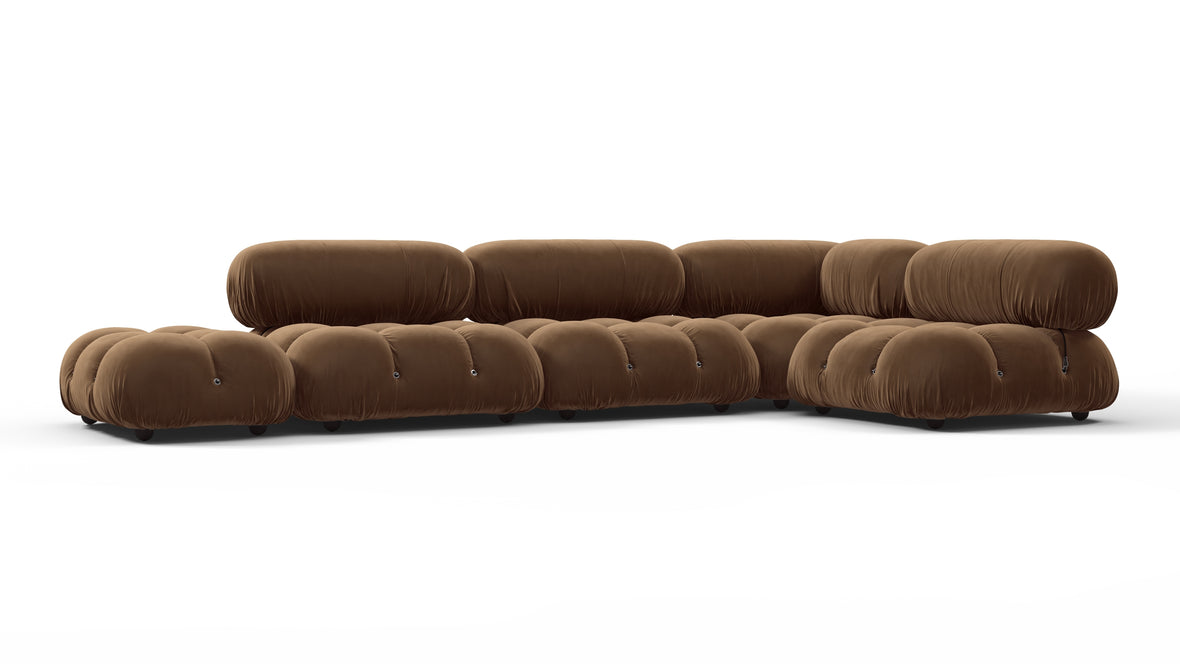 Bellini Sectional - Mario Bellini Sectional, Right Corner, Mocha Velvet