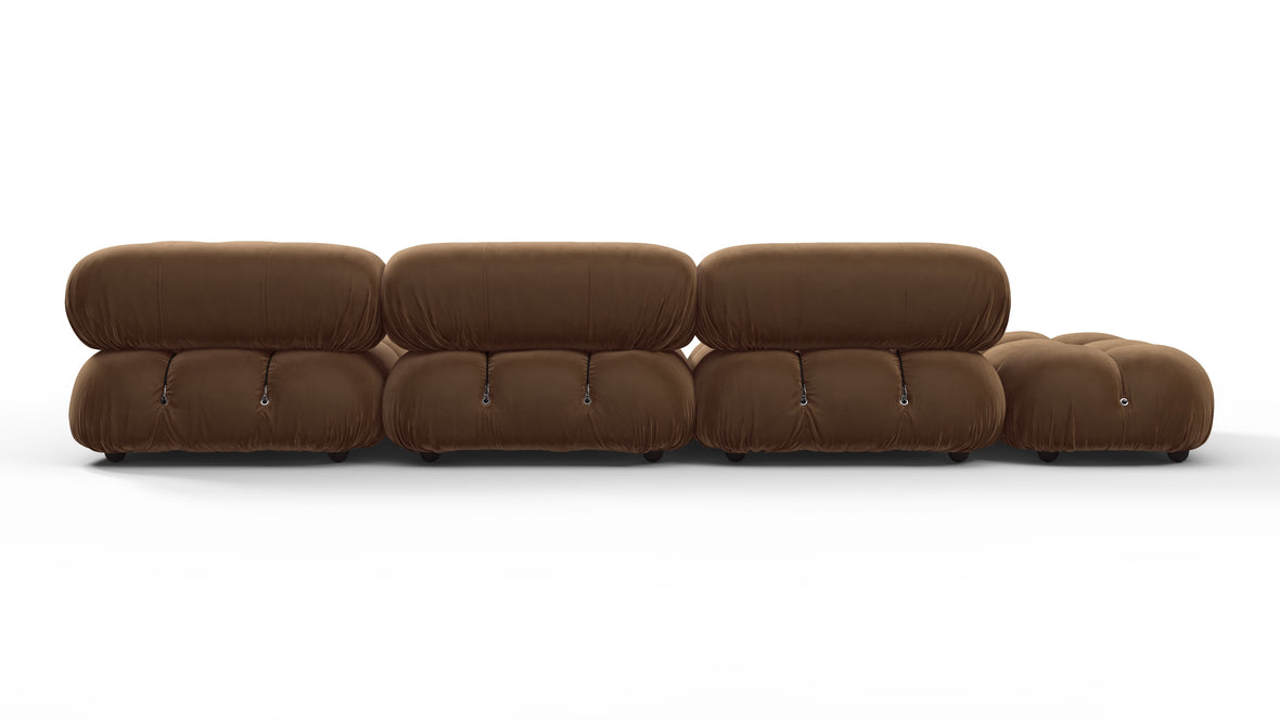 Bellini Sectional - Mario Bellini Sectional, Right Corner, Mocha Velvet