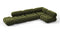 Bellini Sectional - Mario Bellini Sectional, Right Corner, Thyme Luxe Velvet