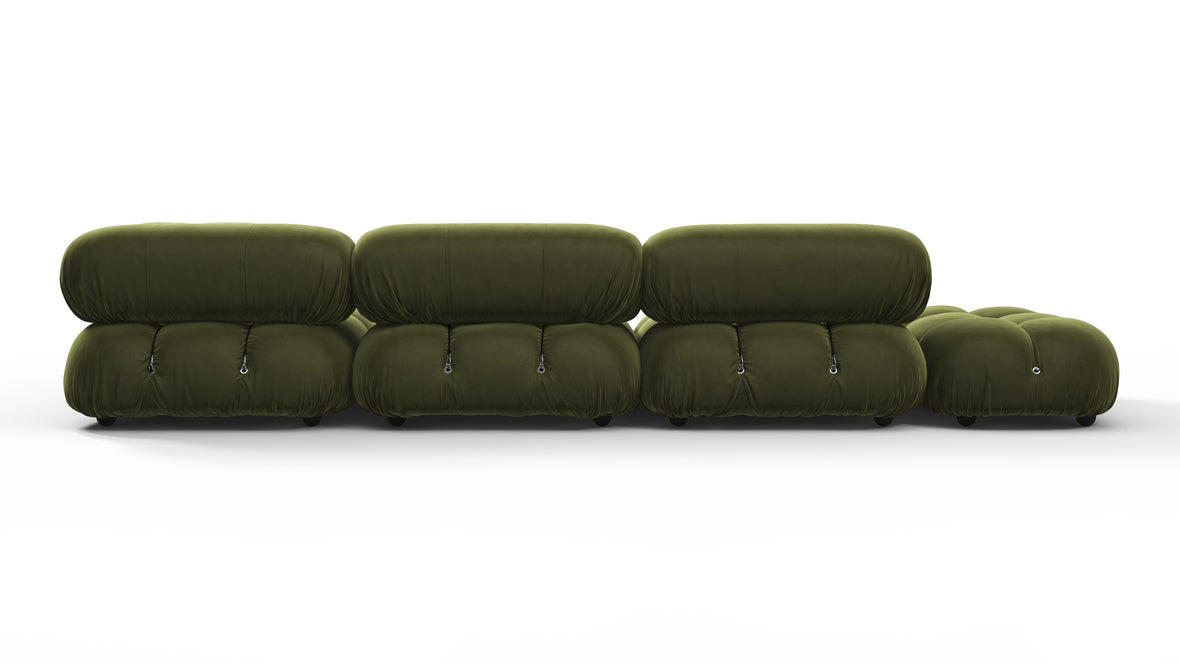 Bellini Sectional - Mario Bellini Sectional, Right Corner, Thyme Luxe Velvet