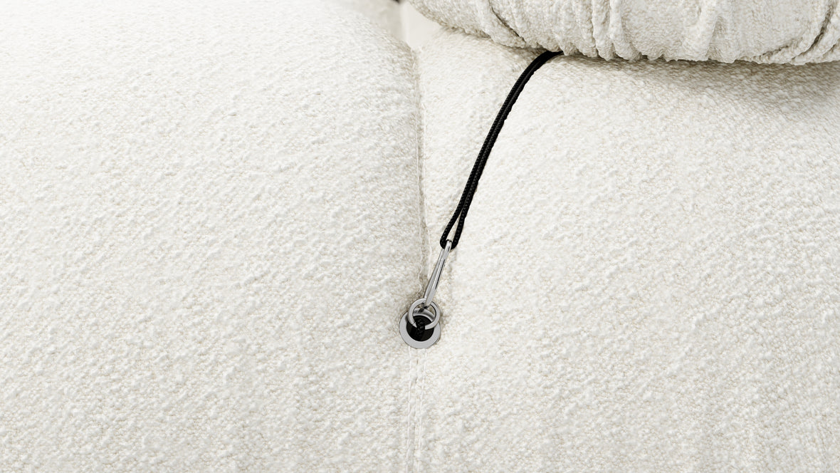 Bellini Sectional - Mario Bellini Sectional, Right Corner, White Boucle