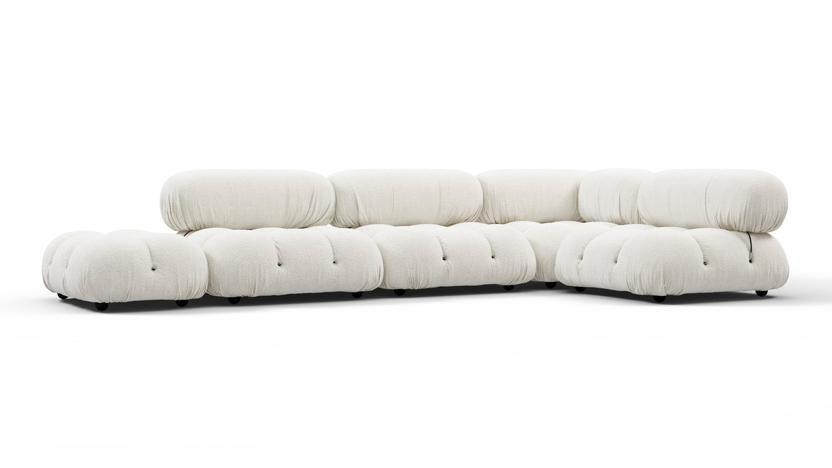 Bellini Sectional - Mario Bellini Sectional, Right Corner, White Boucle
