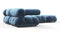 Bellini Sectional - Mario Bellini Sectional, Small Left Corner, Aegean Blue Velvet