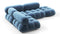 Bellini Sectional - Mario Bellini Sectional, Small Left Corner, Aegean Blue Velvet