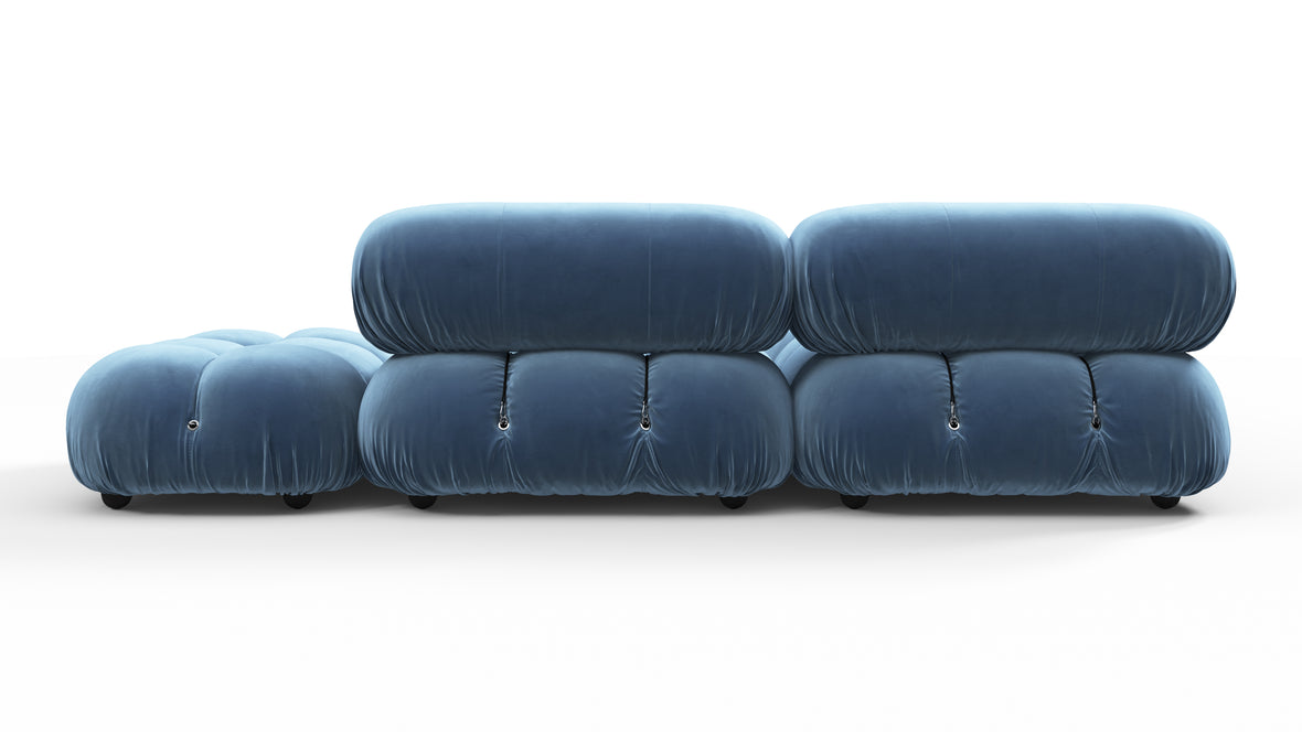 Bellini Sectional - Mario Bellini Sectional, Small Left Corner, Aegean Blue Velvet