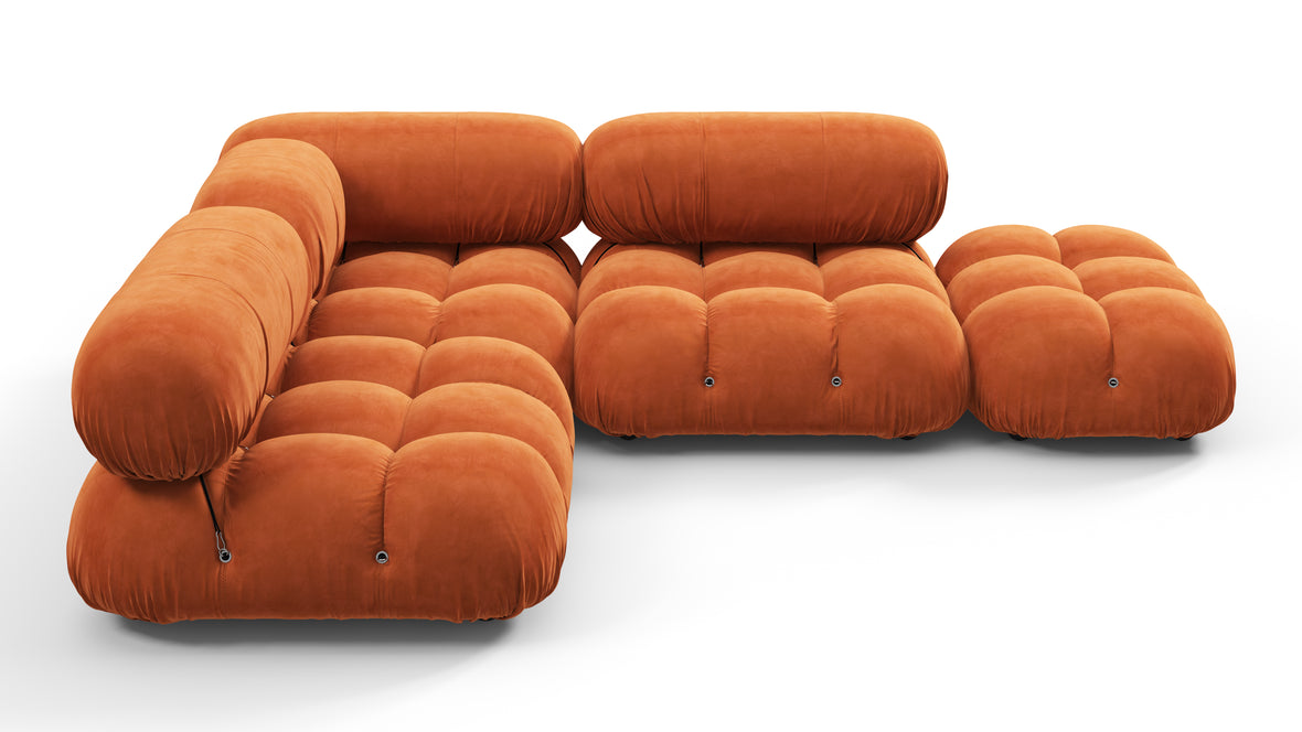 Bellini Sectional - Mario Bellini Sectional, Small Left Corner, Apricot Velvet