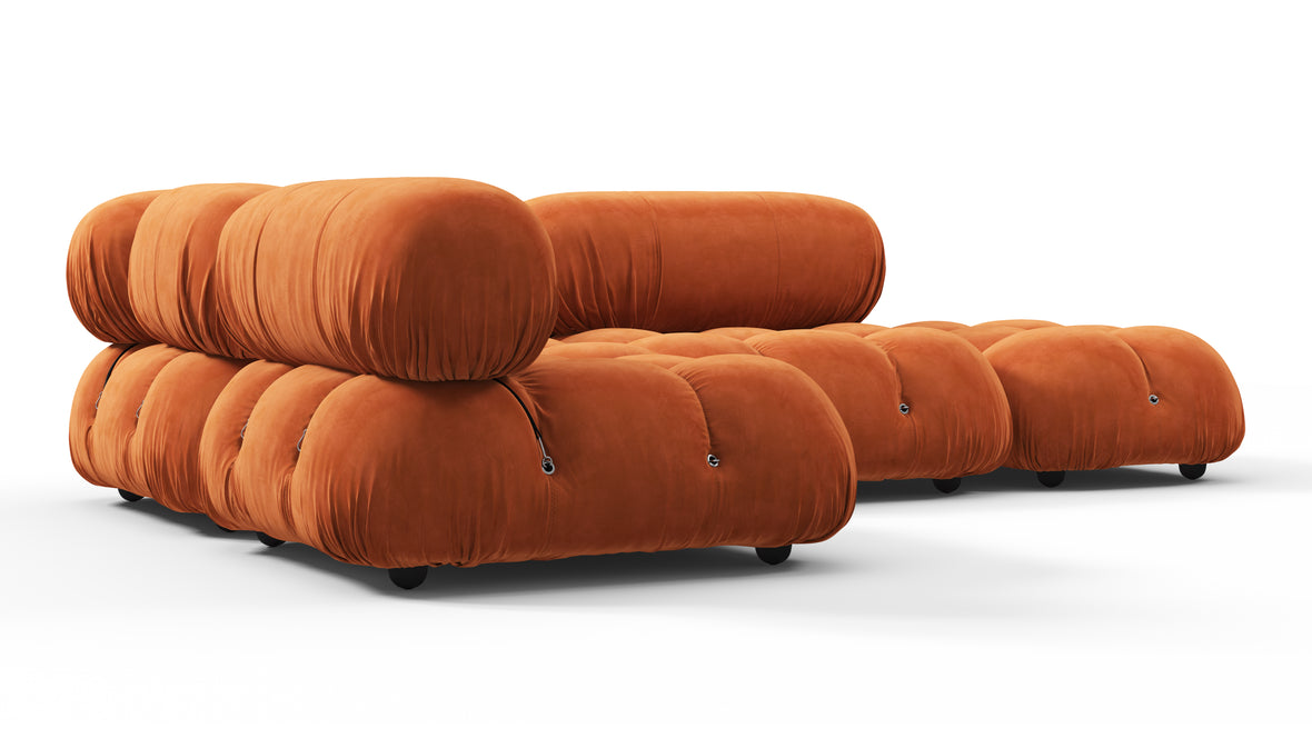 Bellini Sectional - Mario Bellini Sectional, Small Left Corner, Apricot Velvet