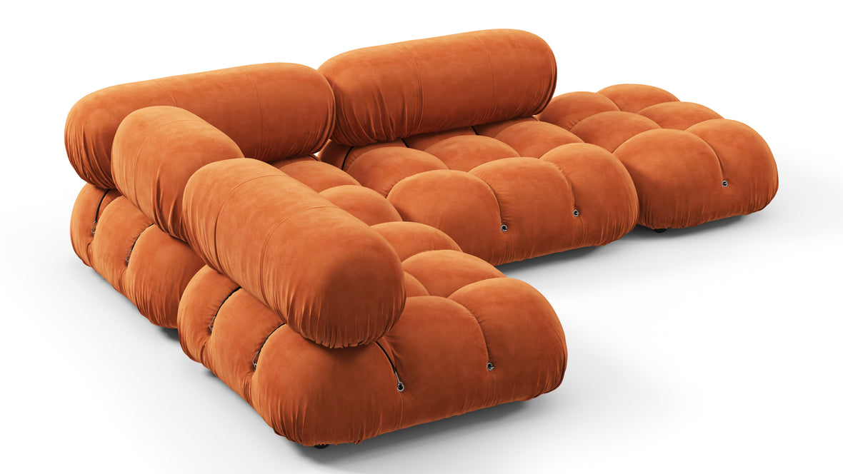 Bellini Sectional - Mario Bellini Sectional, Small Left Corner, Apricot Velvet