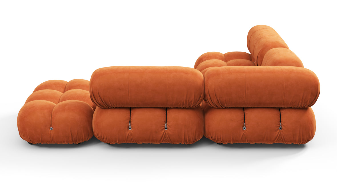 Bellini Sectional - Mario Bellini Sectional, Small Left Corner, Apricot Velvet