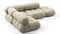 Bellini Sectional - Mario Bellini Sectional, Small Left Corner, Beige Gray Chenille