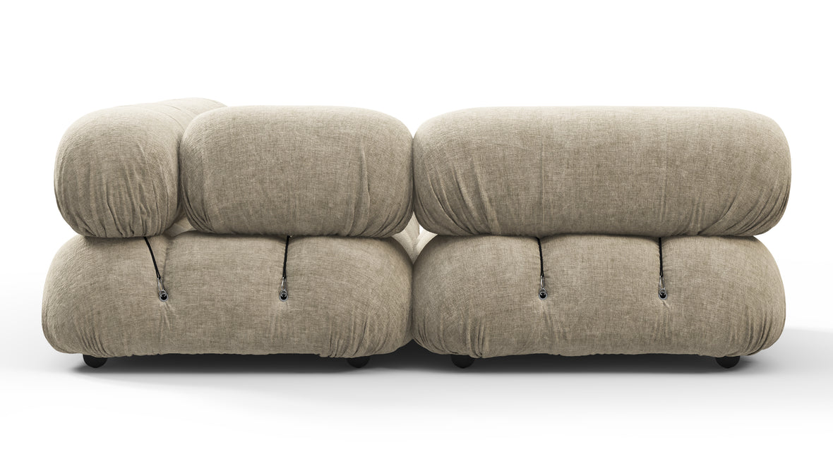Bellini Sectional - Mario Bellini Sectional, Small Left Corner, Beige Gray Chenille