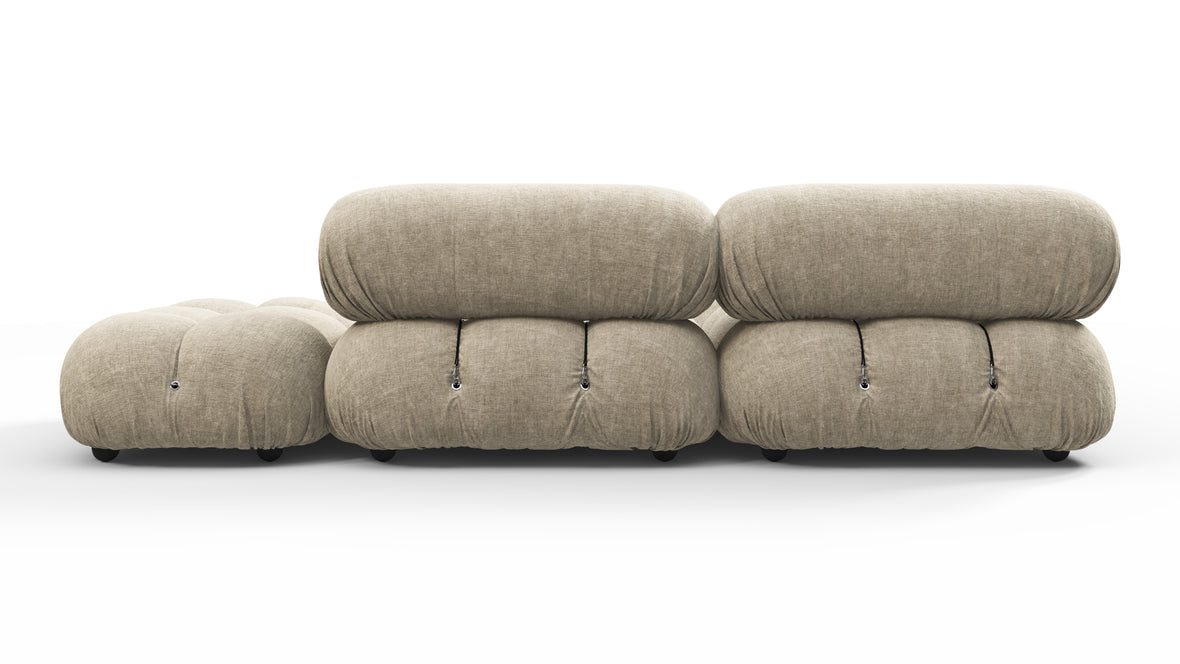 Bellini Sectional - Mario Bellini Sectional, Small Left Corner, Beige Gray Chenille